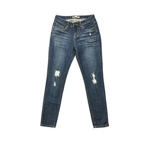 Boston‎ Proper Distressed Jeans Skinny Mid Rise Jeans Size 4 Dark Wash Causal